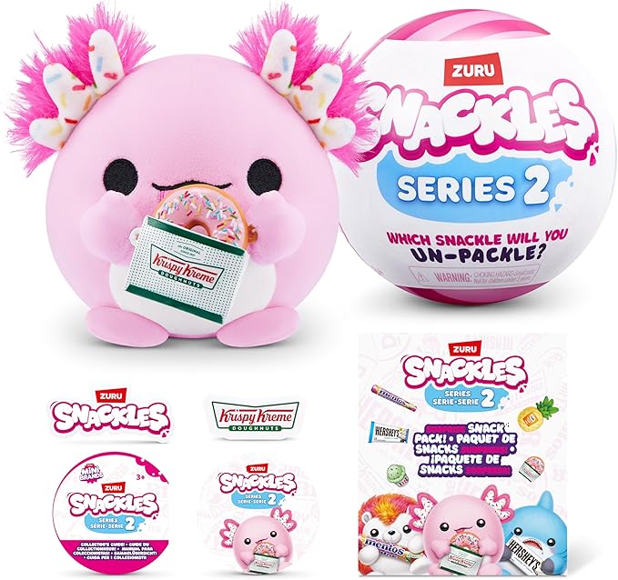 99$-2 Mystery UNbox 5 Inch Plush in Capsule by ZURU, Ultra Soft Plush, Collectible Plush with Real Licensed Brands, Stuffed Animal