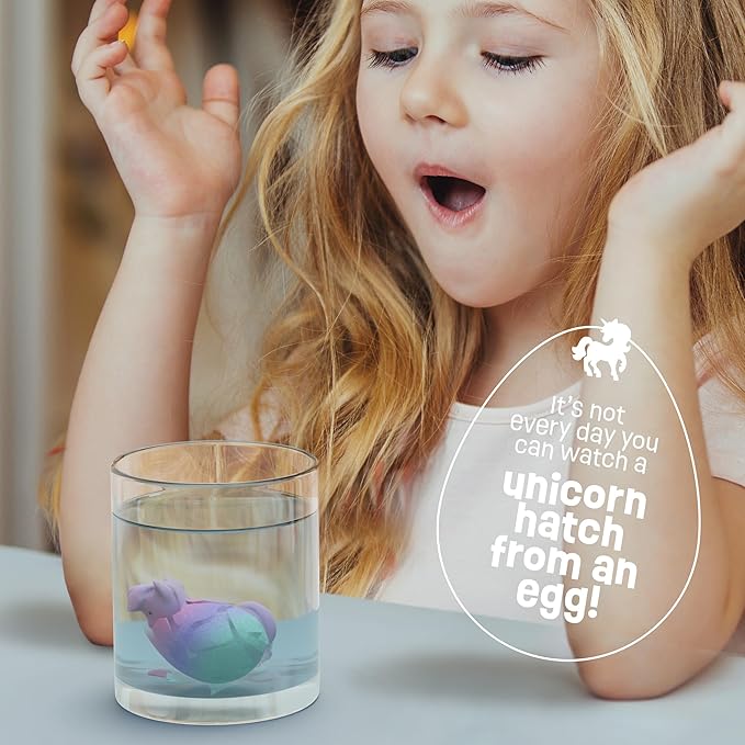 AA-99$-Unicorn Hatching Surprise Easter Eggs for Kids - 6 Pack - Grows 600% - Unicorn Toys for Girls Age 3-8 - Birthday Gift Ideas and Party Favors for 3+ Year Old Girl