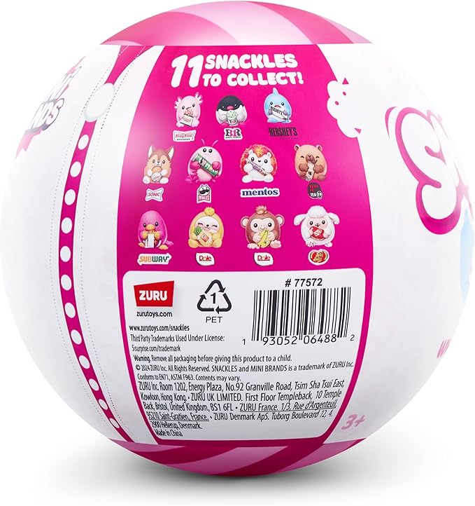 99$-2 Mystery UNbox 5 Inch Plush in Capsule by ZURU, Ultra Soft Plush, Collectible Plush with Real Licensed Brands, Stuffed Animal