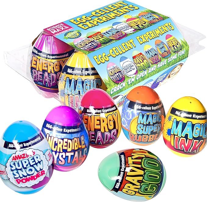 99$-Toys Egg-Cellent Experiment - 6 Pack Science Experiments for Children- Egg-Shaped Activity Kit for Boys and Girls - Easter Party Favor or Basket Stuffer