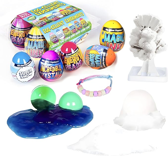 99$-Toys Egg-Cellent Experiment - 6 Pack Science Experiments for Children- Egg-Shaped Activity Kit for Boys and Girls - Easter Party Favor or Basket Stuffer