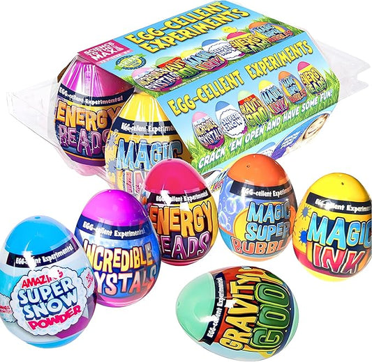 99$-Toys Egg-Cellent Experiment - 6 Pack Science Experiments for Children- Egg-Shaped Activity Kit for Boys and Girls - Easter Party Favor or Basket Stuffer